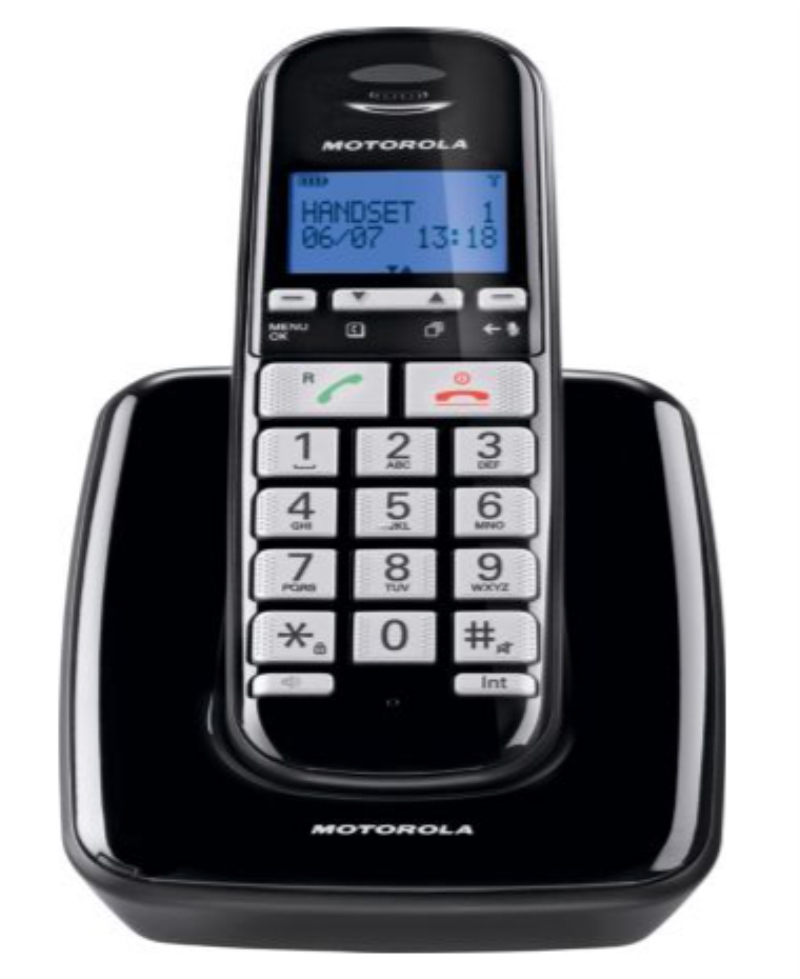 MOTOROLA Telefono fisso Cordless Motorola S3001B000 con tasti grandi nero